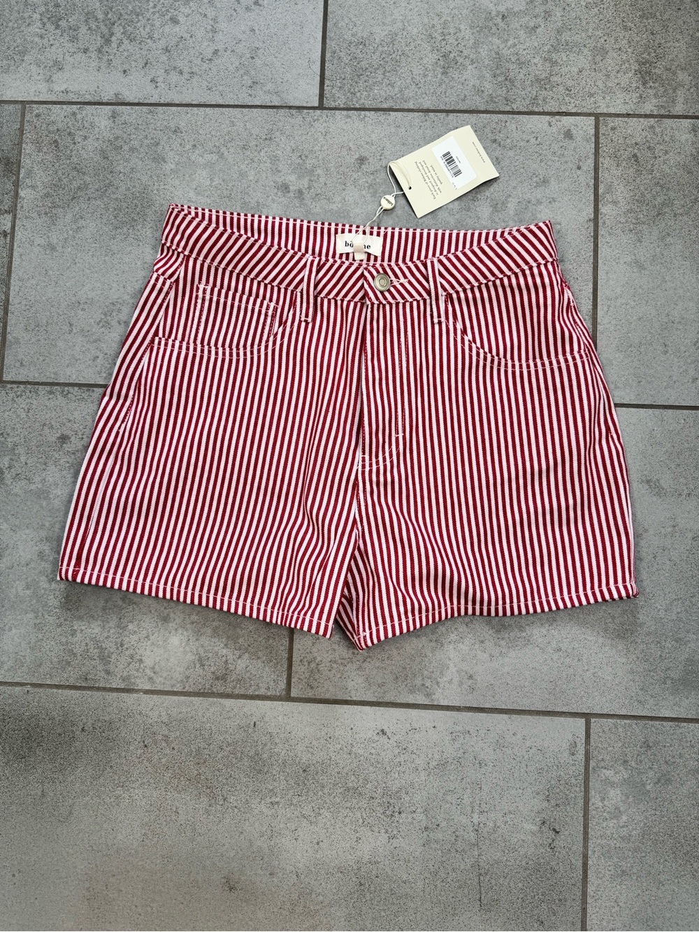 NWT Bohme Red and White Strip Shorts - Size Medium